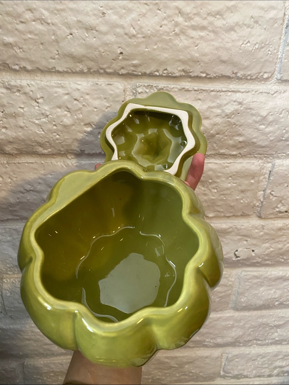 🌼 NEW Green Ceramic Pumpkin Lidded Jar for fall Pumpkin Cookie Jar - Picture 4 of 4